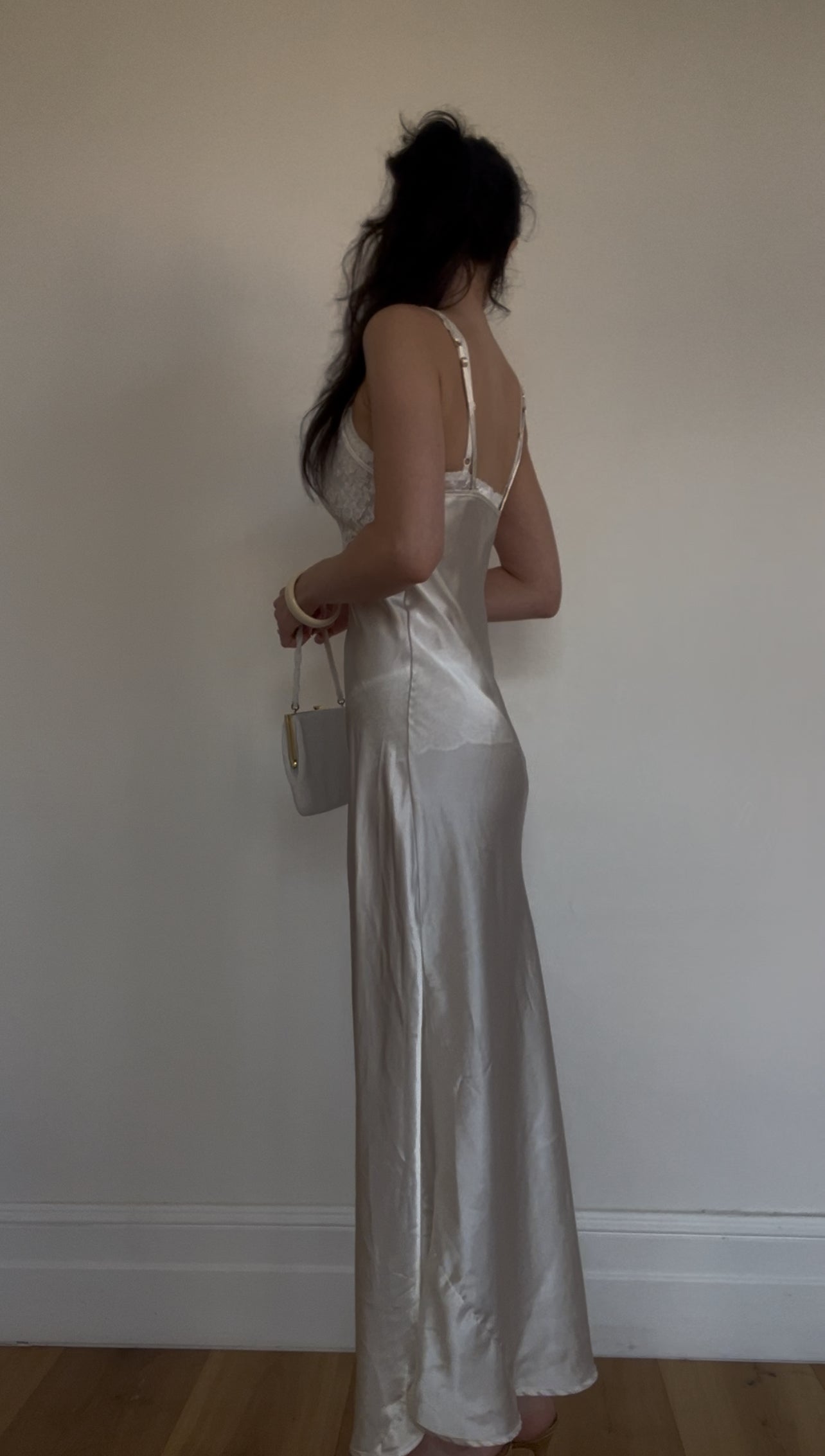Vtg Satin Nights Dress
