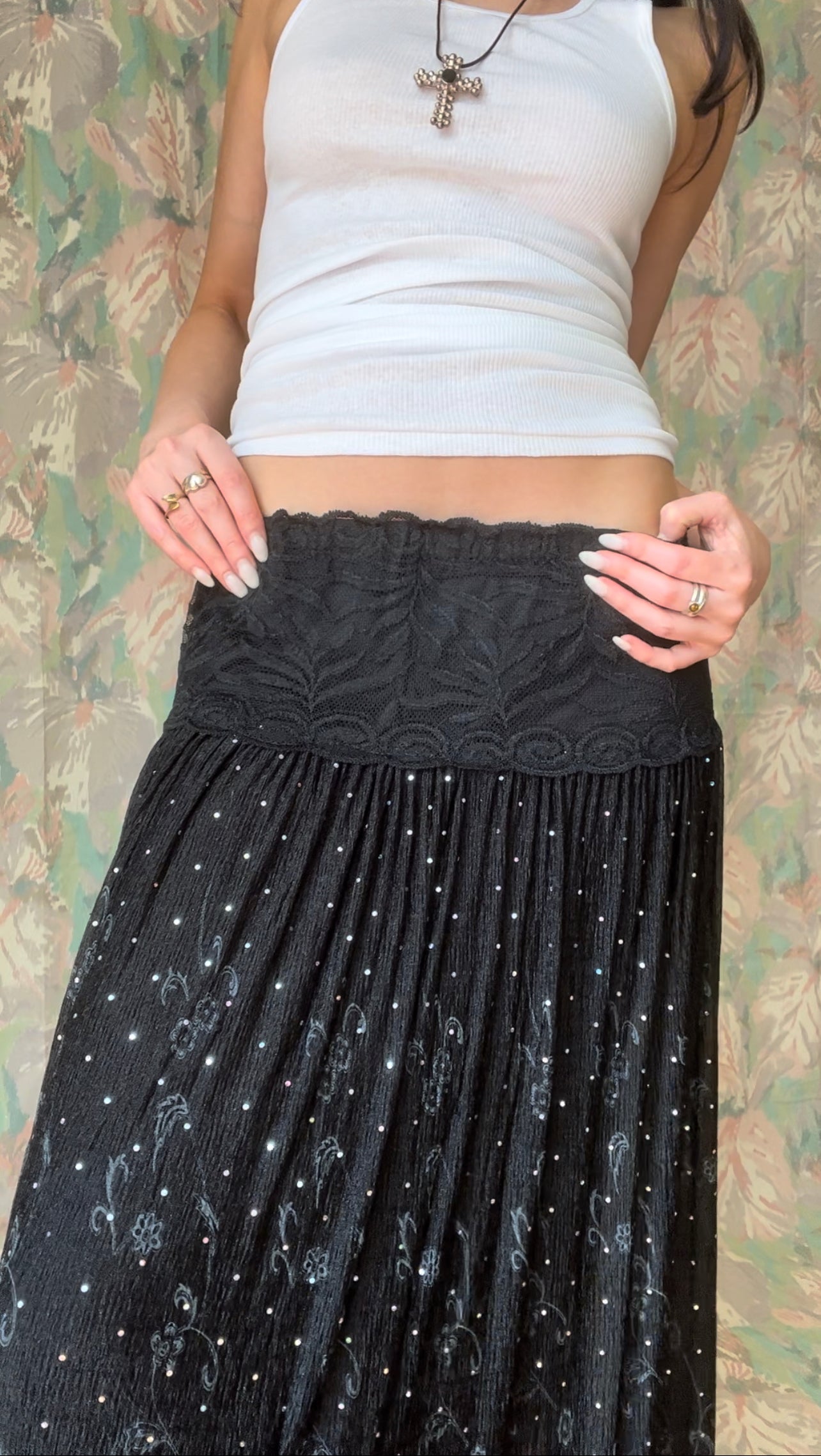 Disco Glitter Maxi Skirt