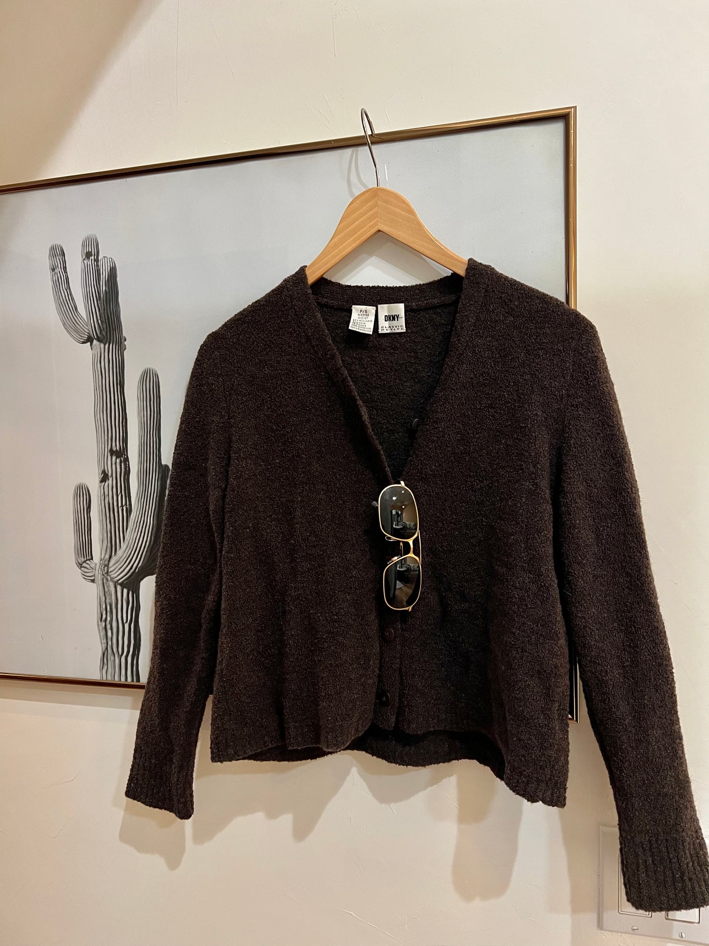 DNKY Brown Knit Cardi