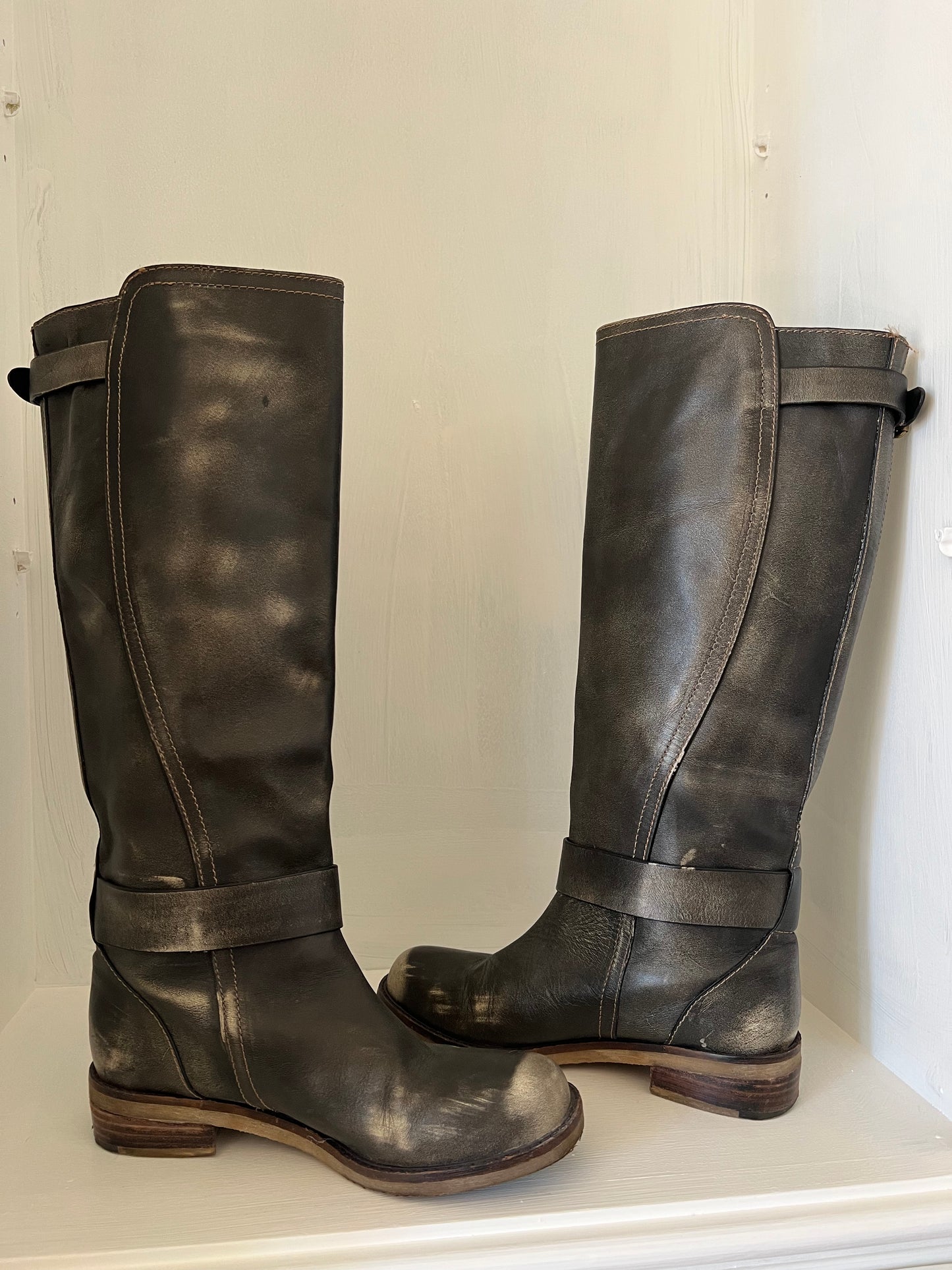 Lucky Brand Distressed Knee Boots