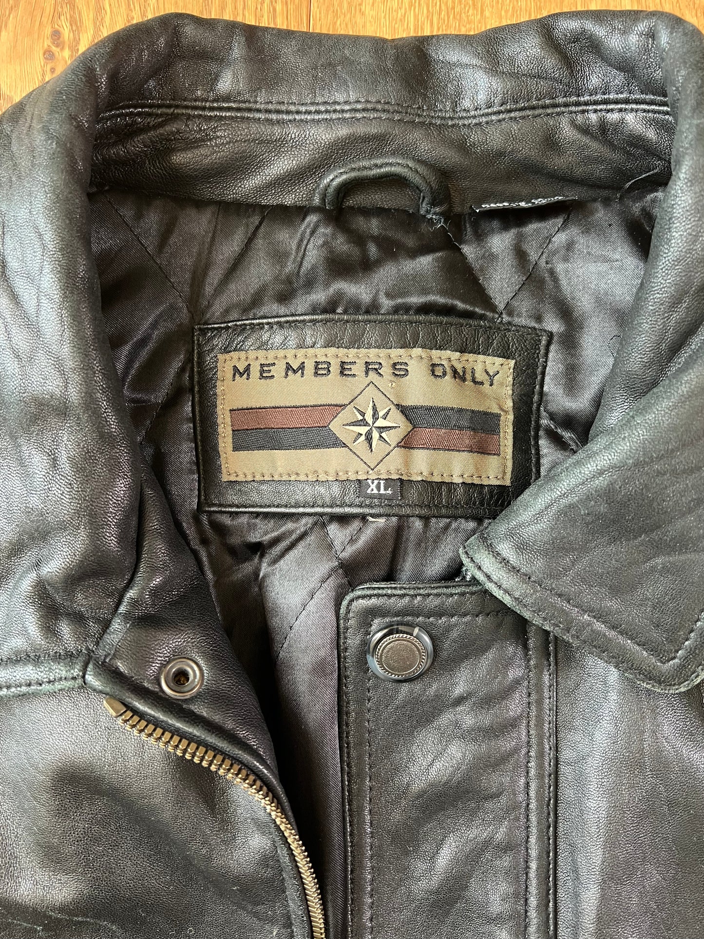 Vintage Members Only Leather Bomber