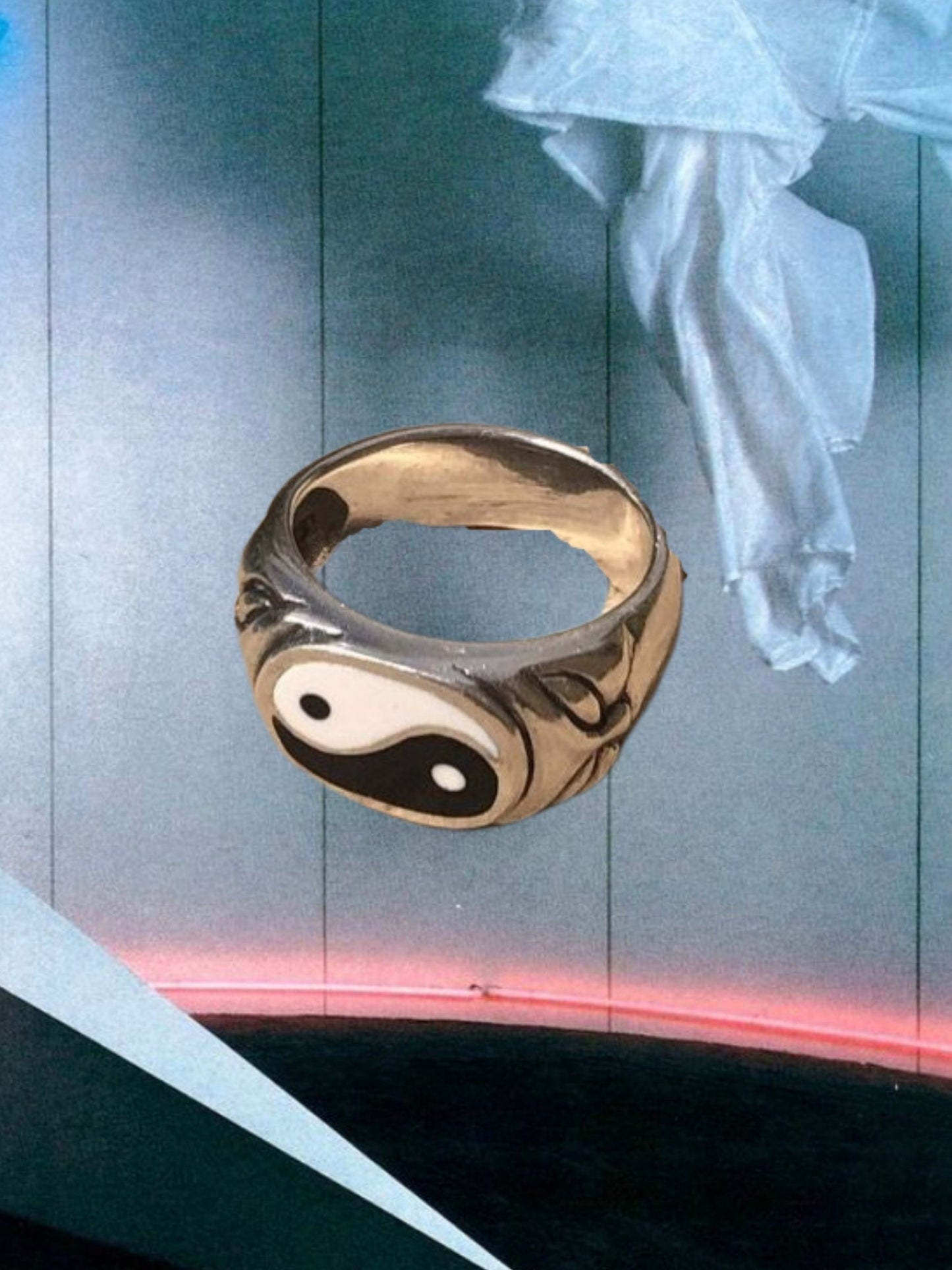 Elongated Yin Yang Ring
