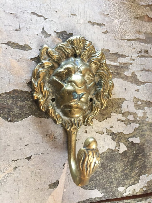 Brass Lion Head Hook