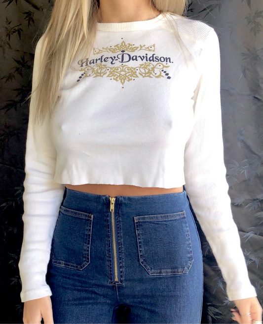 Harley Davidson Long Sleeve Crop