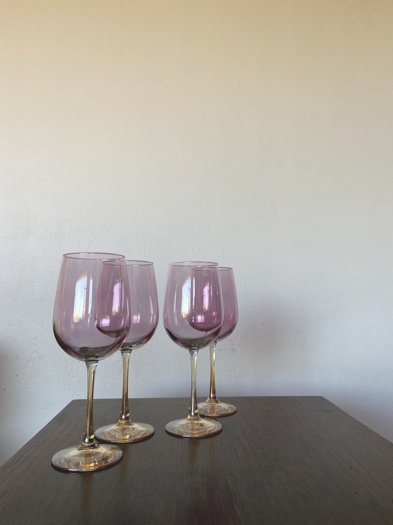 Amber Stems Wine Glass Set | 4
