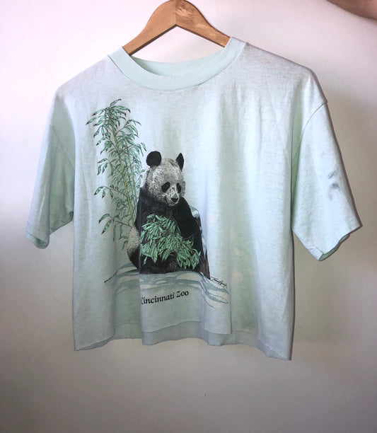 Paper Thin Panda Crop Tee