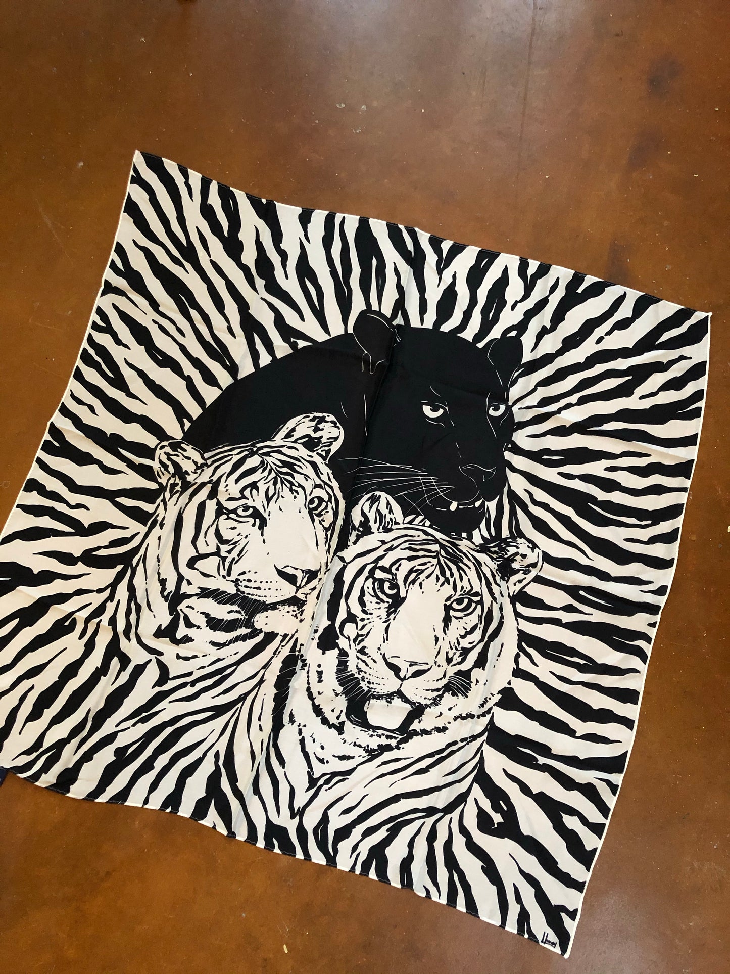 Silk Cats Scarf/ Tapestry