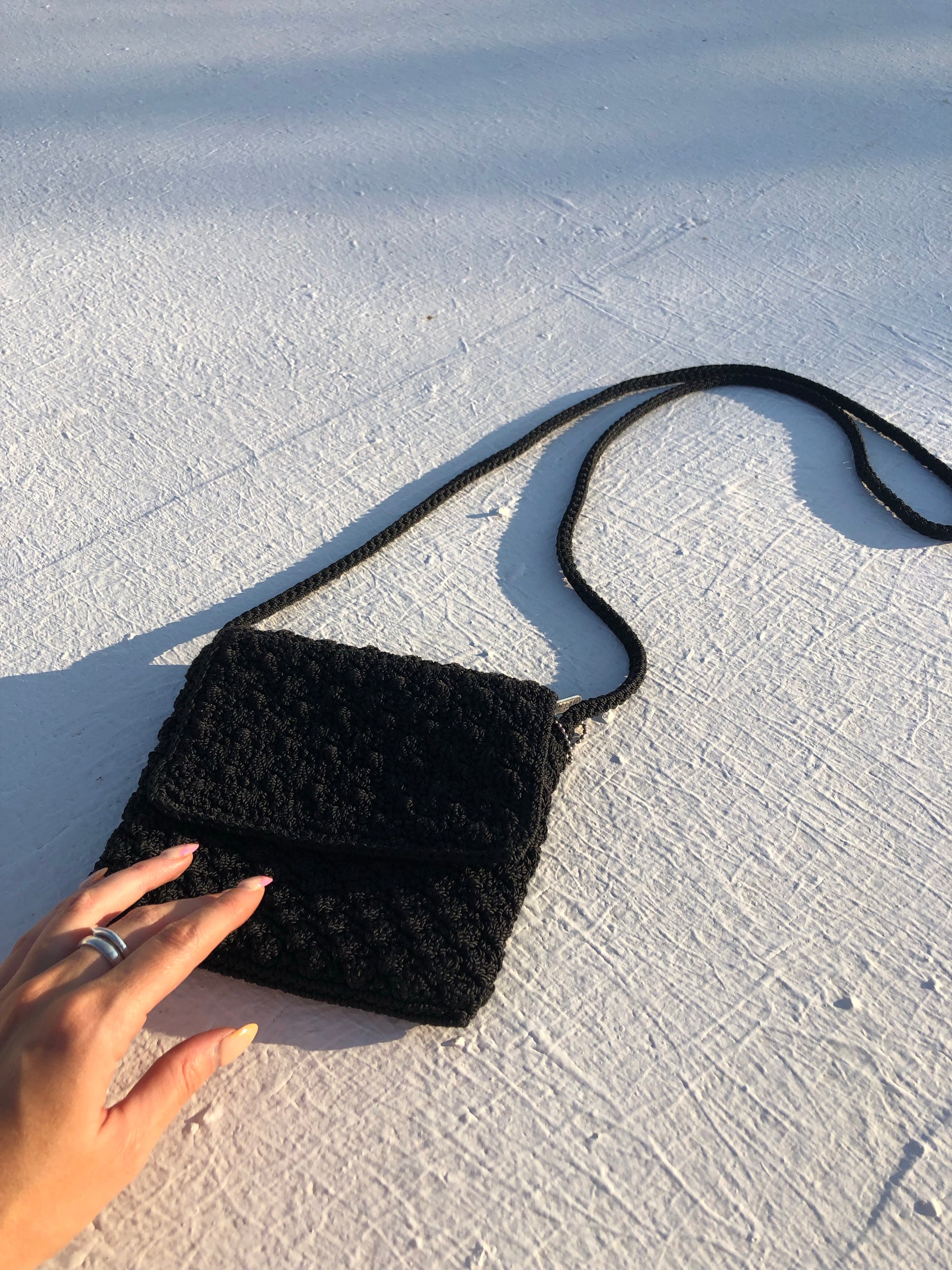 Y2K Crochet Purse  Black – Swindle My Soul