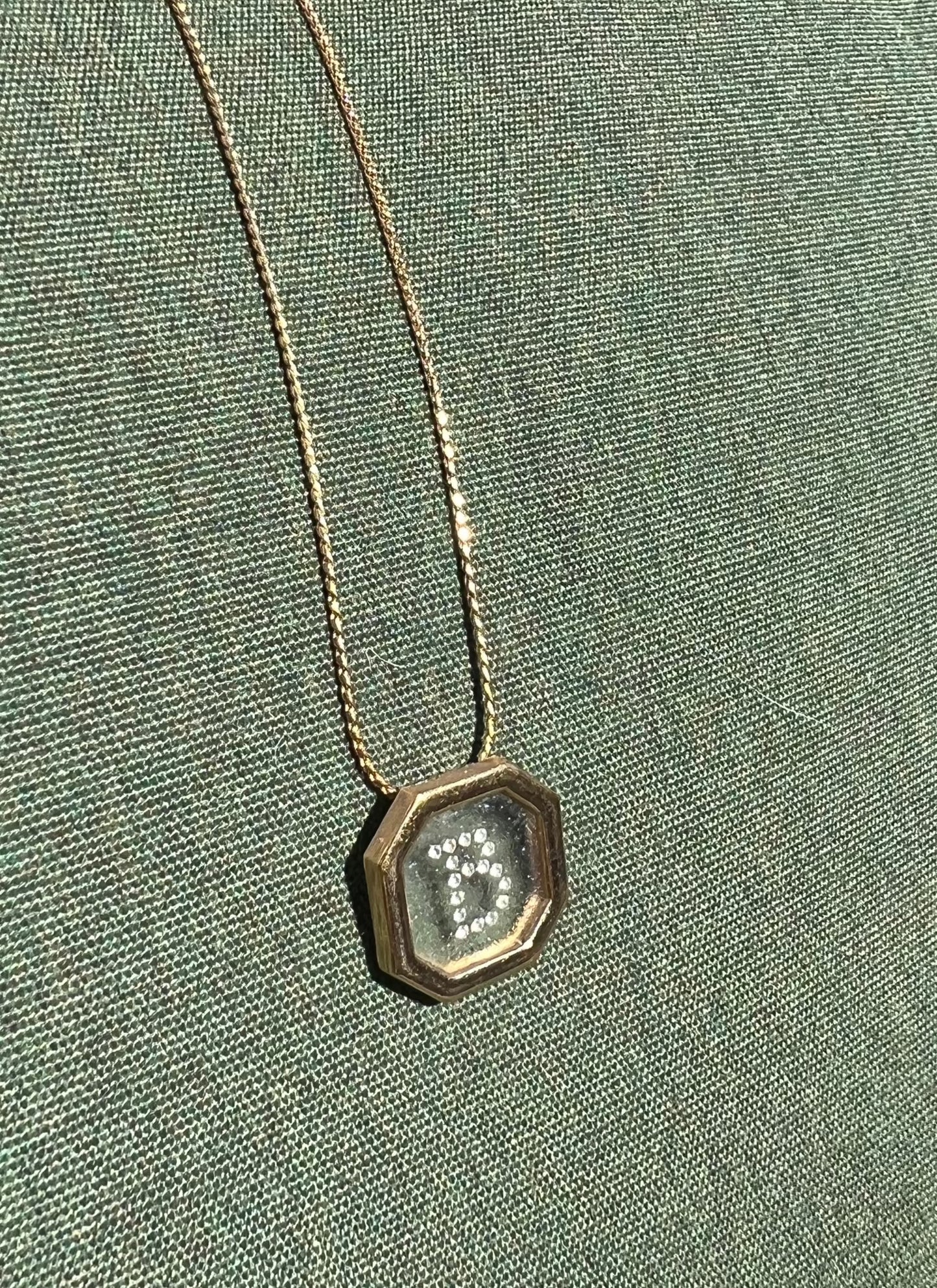 Vintage 80’s frosted “B” Necklace