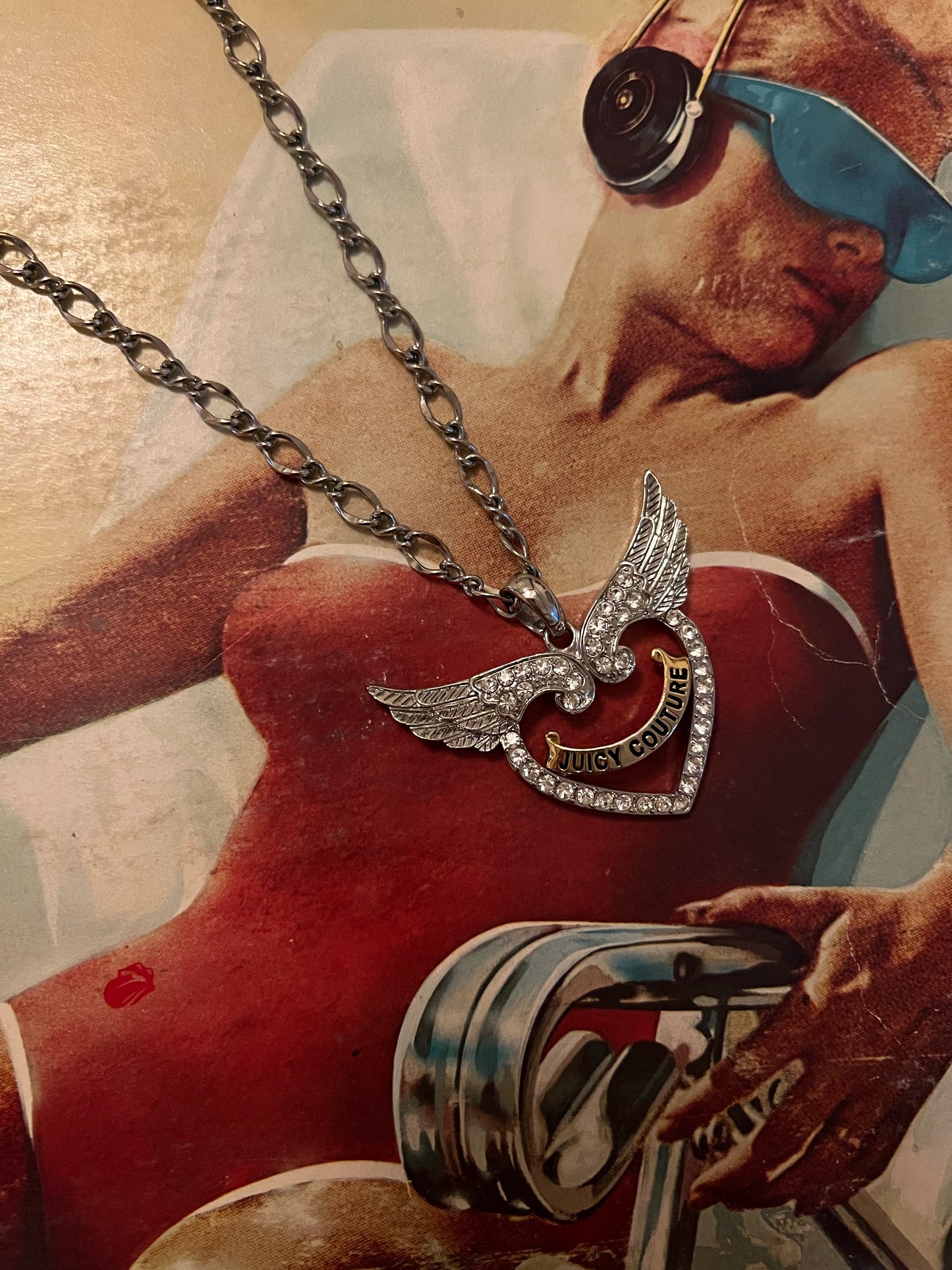 Juicy Winged Heart Necklace