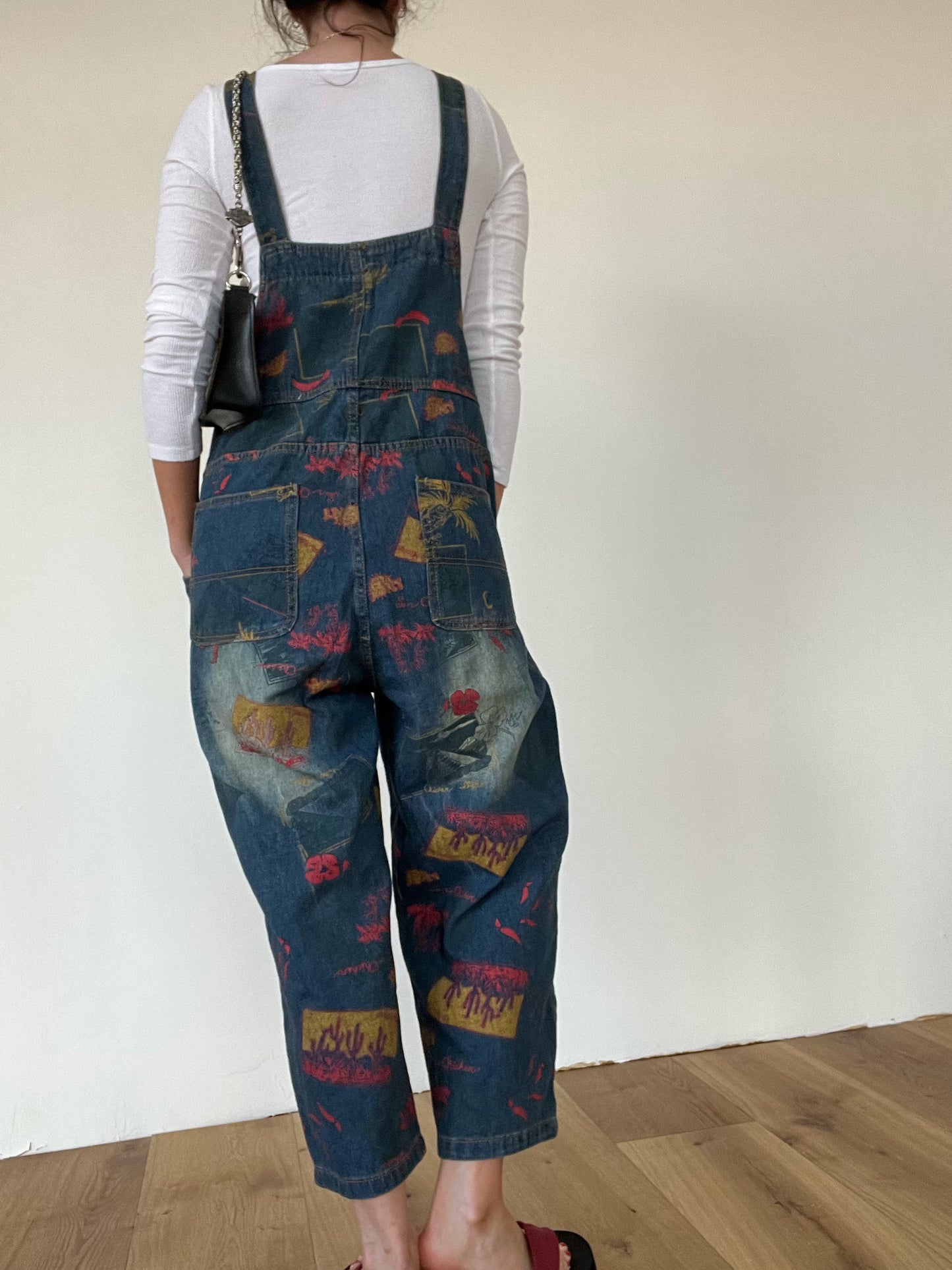 Southwest Print Baggy Overalls