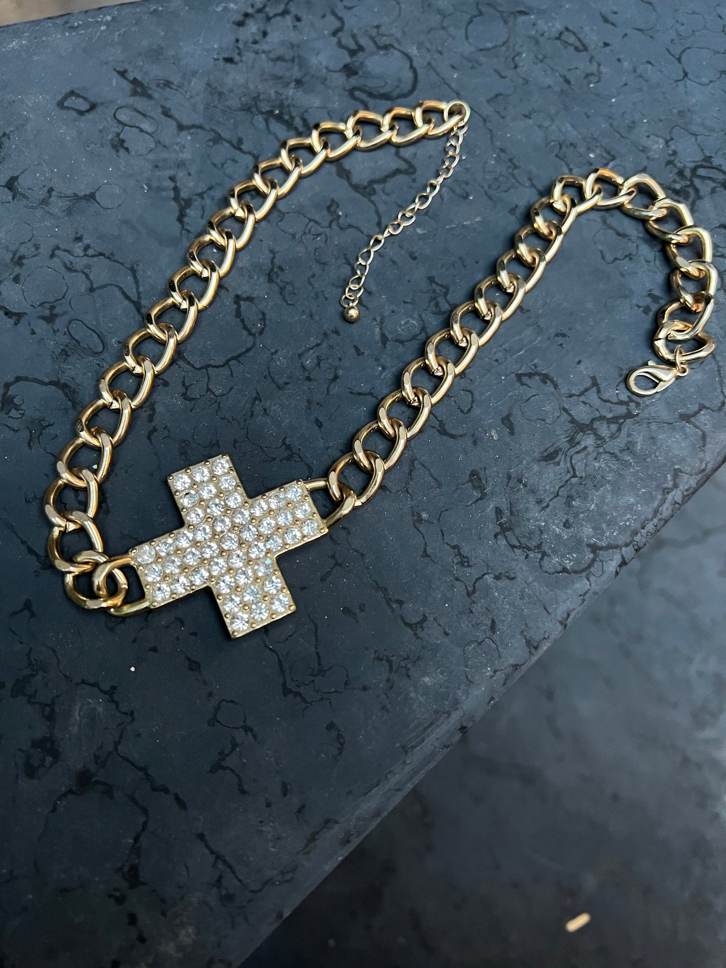 Chunky y2k Cross Necklace