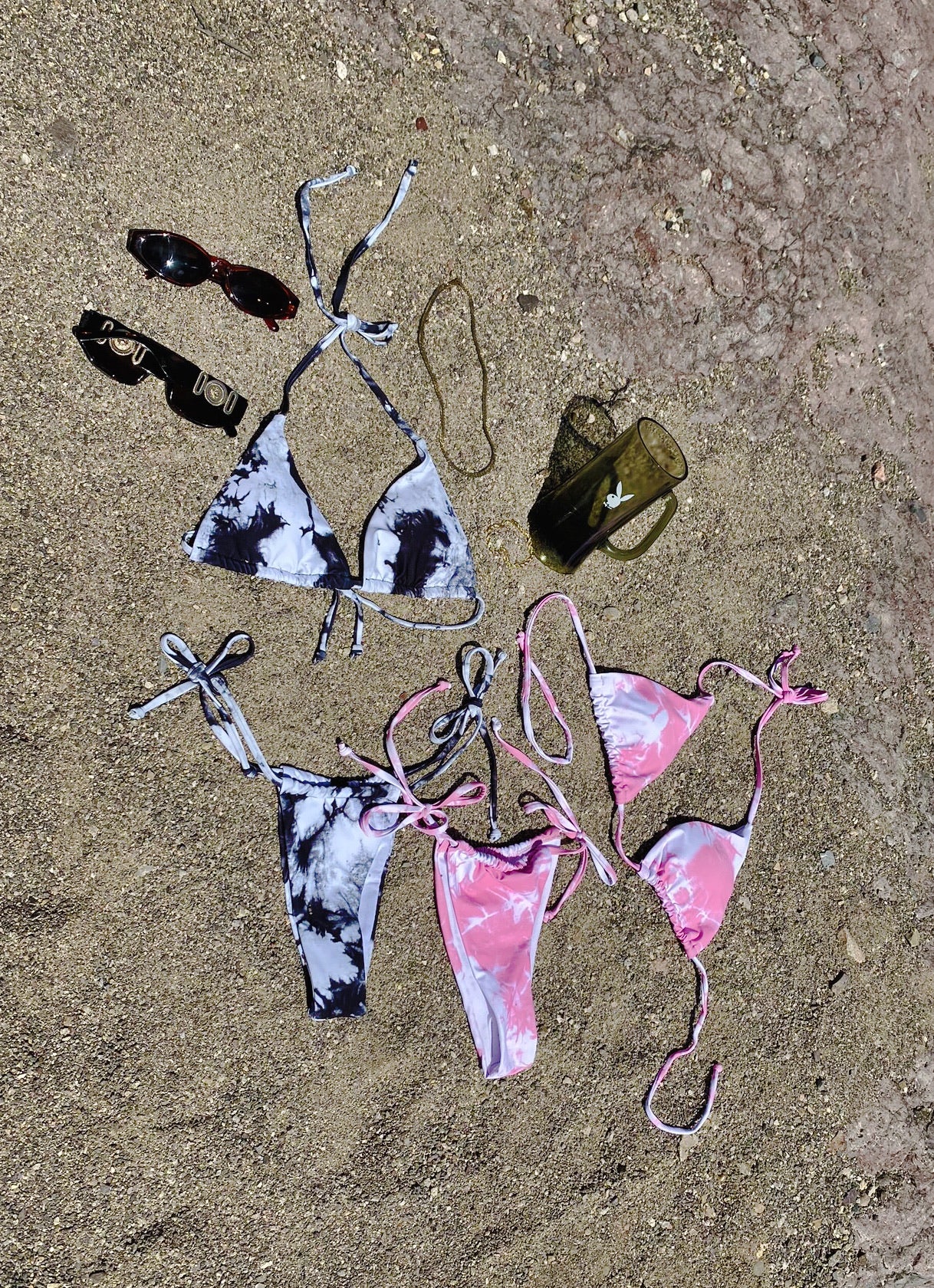 Tie-Dye String Bikini Set
