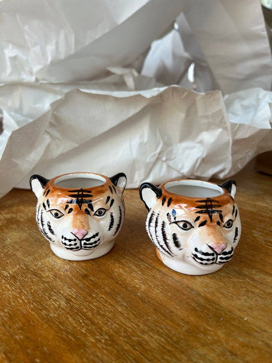 Ceramic Tiger Head Set