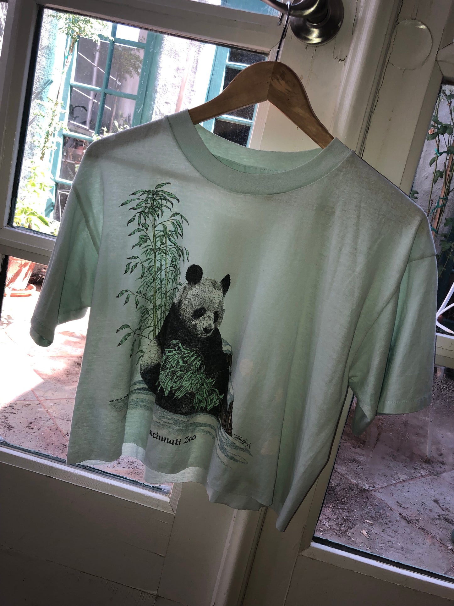 Paper Thin Panda Crop Tee