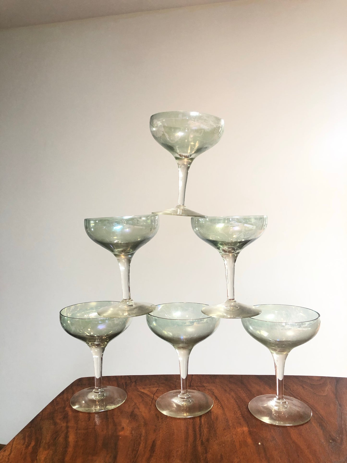 Sea Green Cocktail Glasses Set