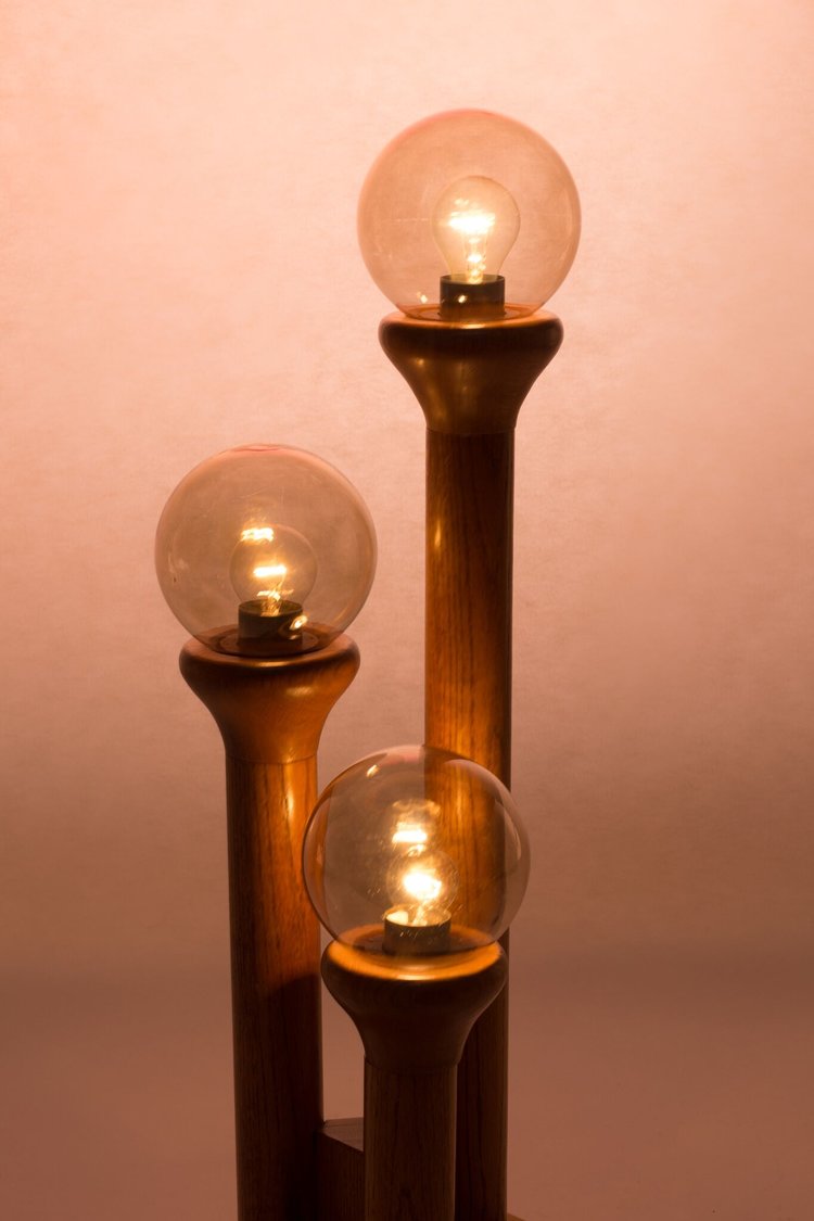 70's Trio Globe Lamp